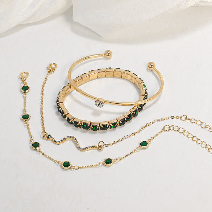 Set di Bracciali Sorina Feldwyn in Oro | Verde Smeraldo