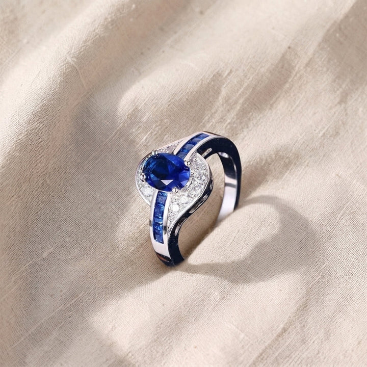 Anello Wave in Zaffiro | Tonalità Argento