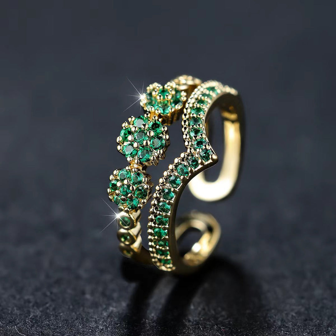 Anello in smeraldo Nerisse Valgarde | Tonalità oro