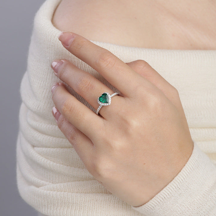 Anello in Smeraldo Delara Virenza | Tonalità Argento