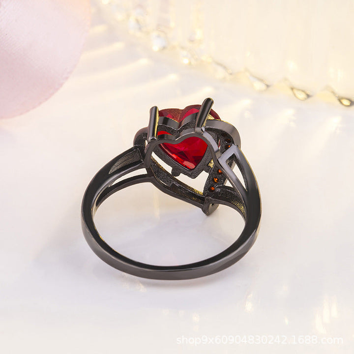 Anello Calindra Rosethorne Rubino - Tonalità Nera