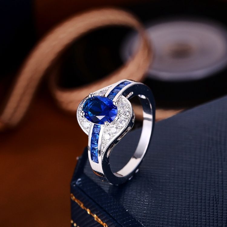 Anello Wave in Zaffiro | Tonalità Argento