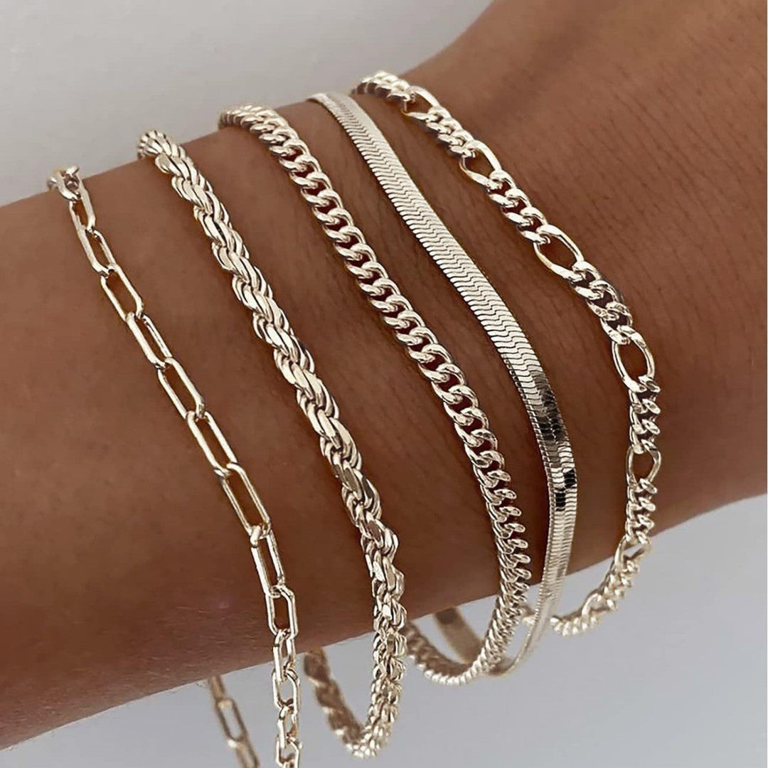 Set di braccialetti a catena dorata – per assemblare