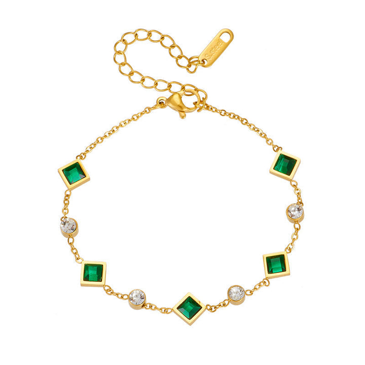 Bracciale Amelisse Glenwyn in smeraldo | Tonalità oro