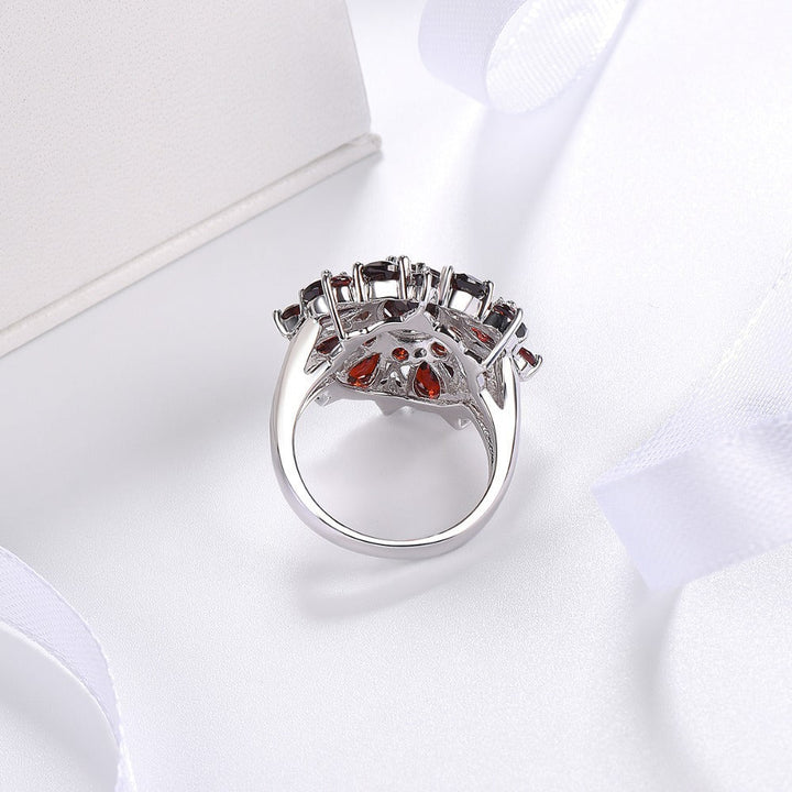 Anello Ruby Petalo Cremisi - Tonalità Oro