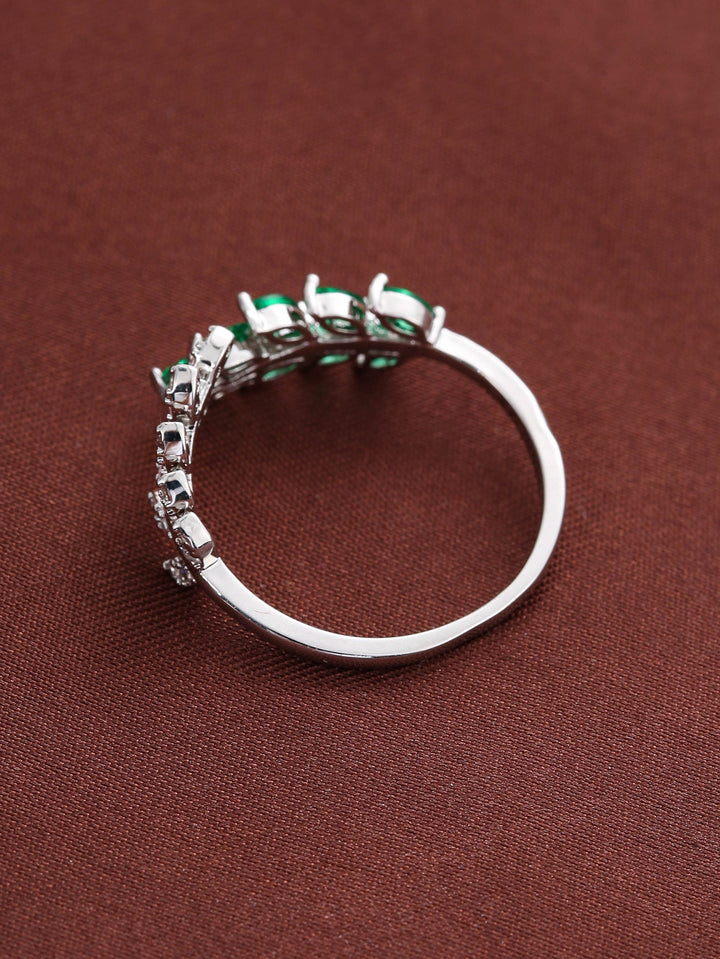 Anello Vivara Lyselle in smeraldo | Tonalità argento
