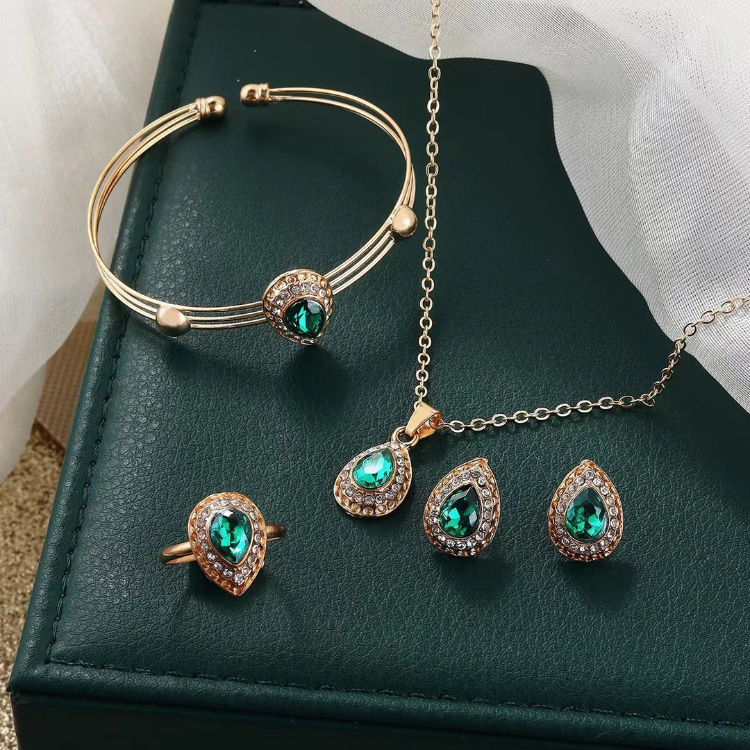 Set di Gioielli Noémie Glastra in Smeraldo | Tonalità Oro