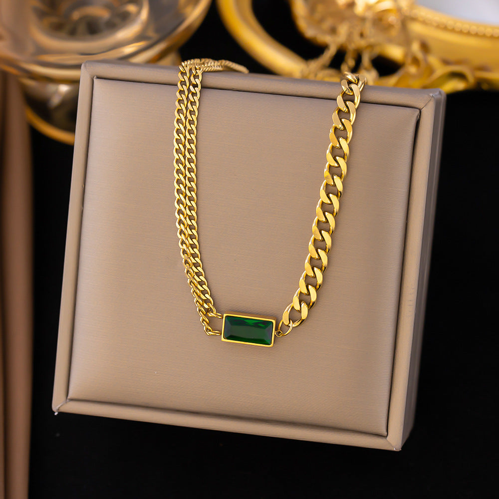 Collana Elodie Veyrac in smeraldo | Tonalità oro