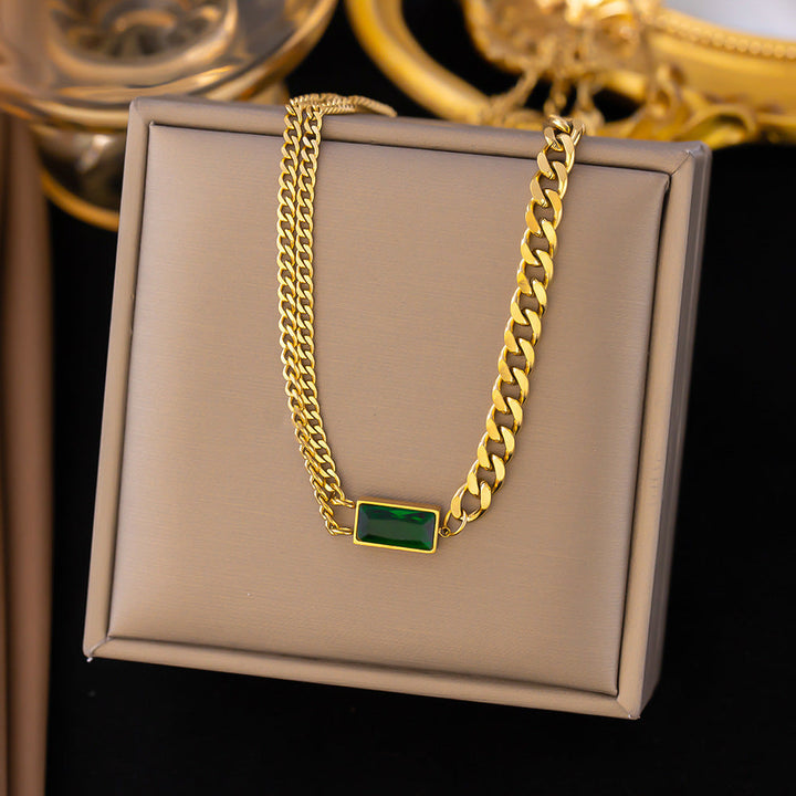 Collana Elodie Veyrac in smeraldo | Tonalità oro