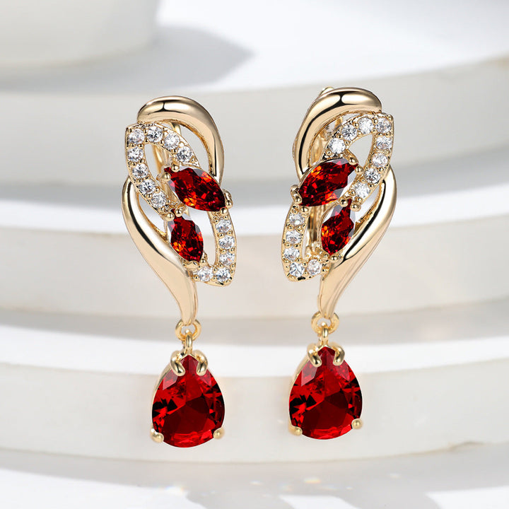 Orecchini Saphara Cindorelle Ruby - Dorati
