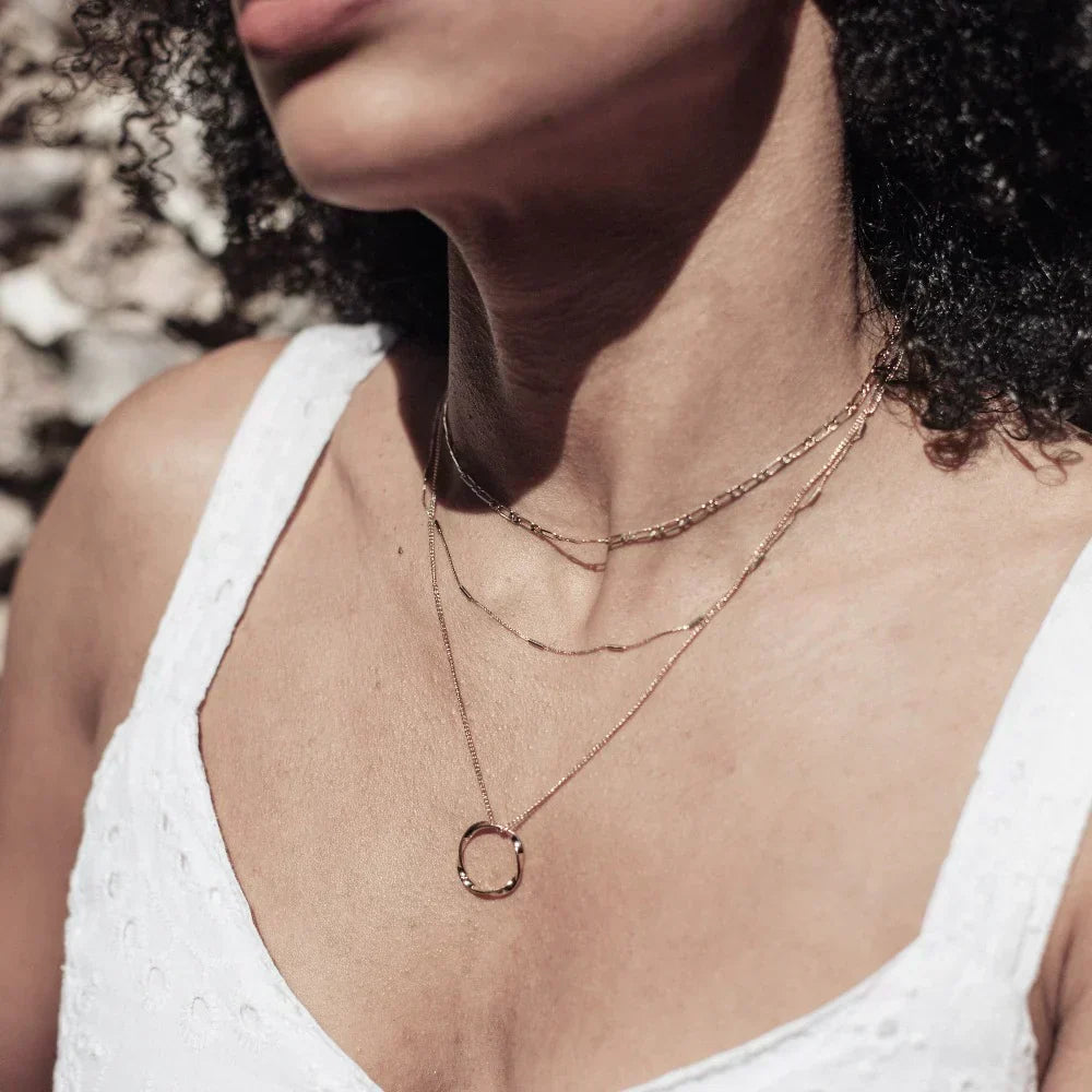 Collana troredna con cerchio aperto | Oro
