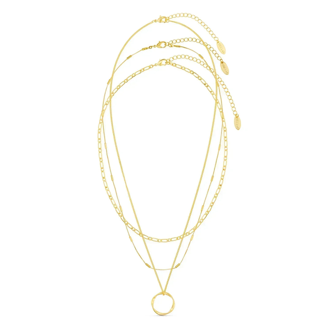 Collana troredna con cerchio aperto | Oro
