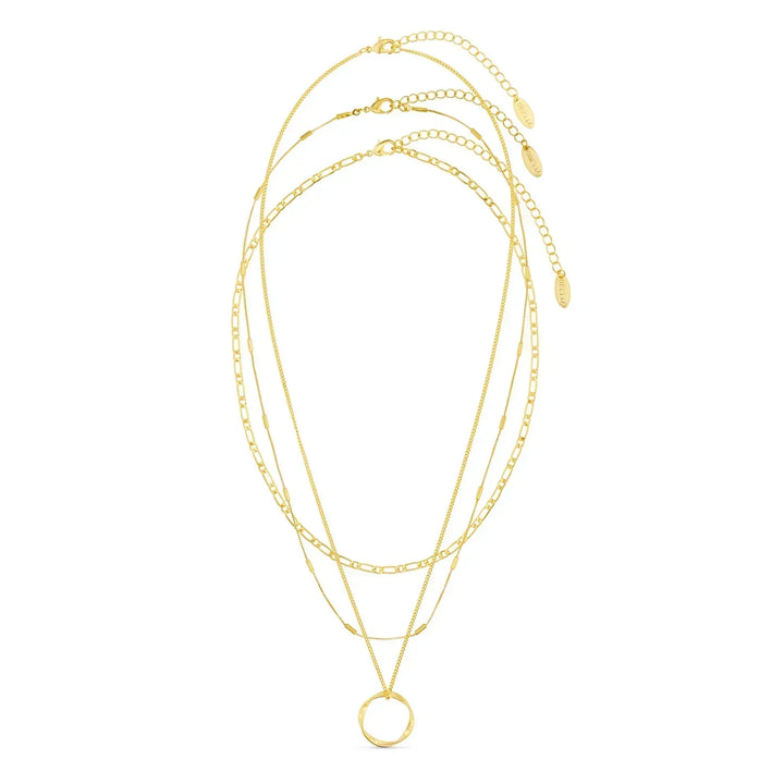 Collana troredna con cerchio aperto | Oro