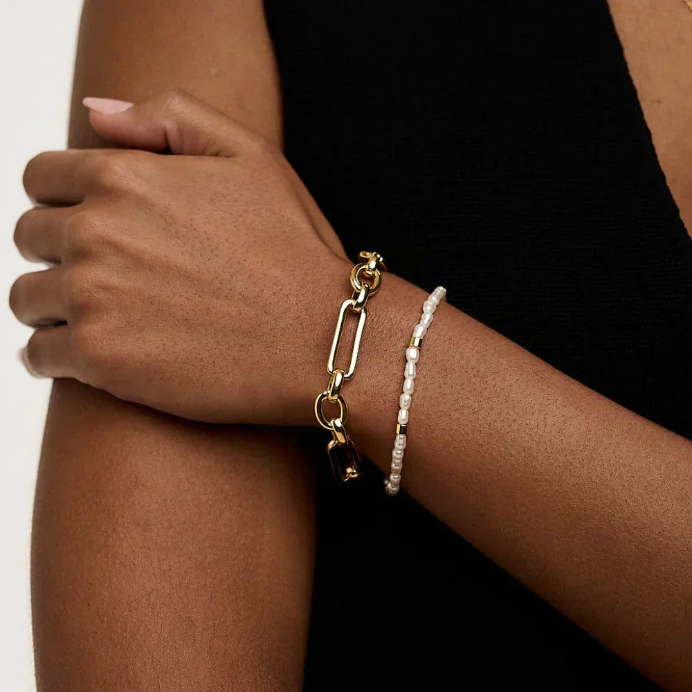 Bracciale a catena T-Bar | Oro