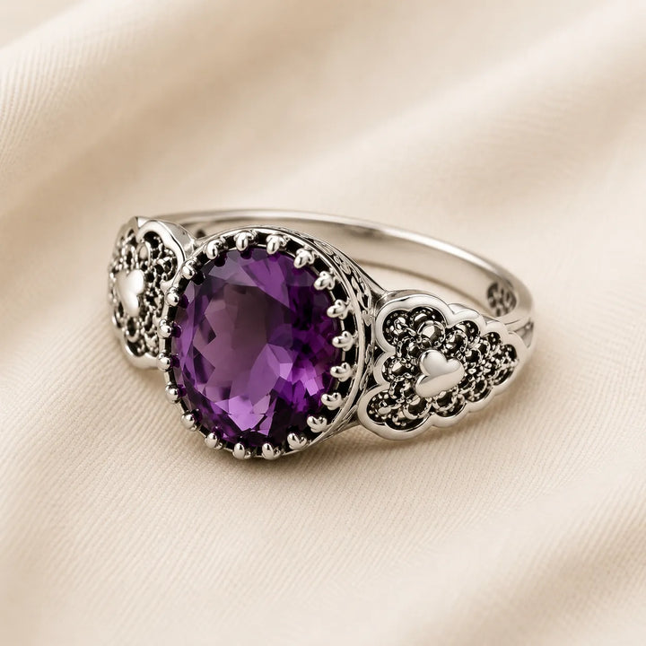 Anello decorativo con zirconia ovale