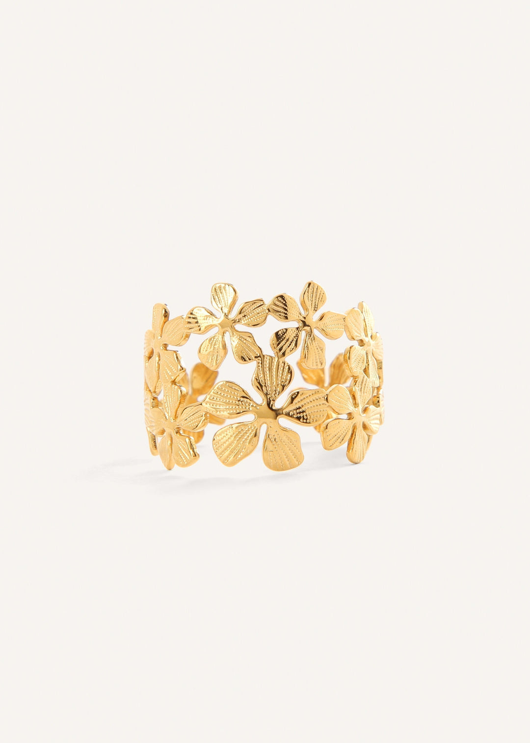 Anello floreale in cristallo – Oro o Argento