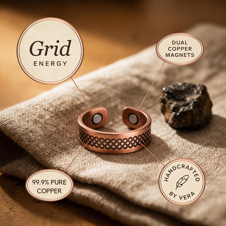 Anello in Rame a Griglia
