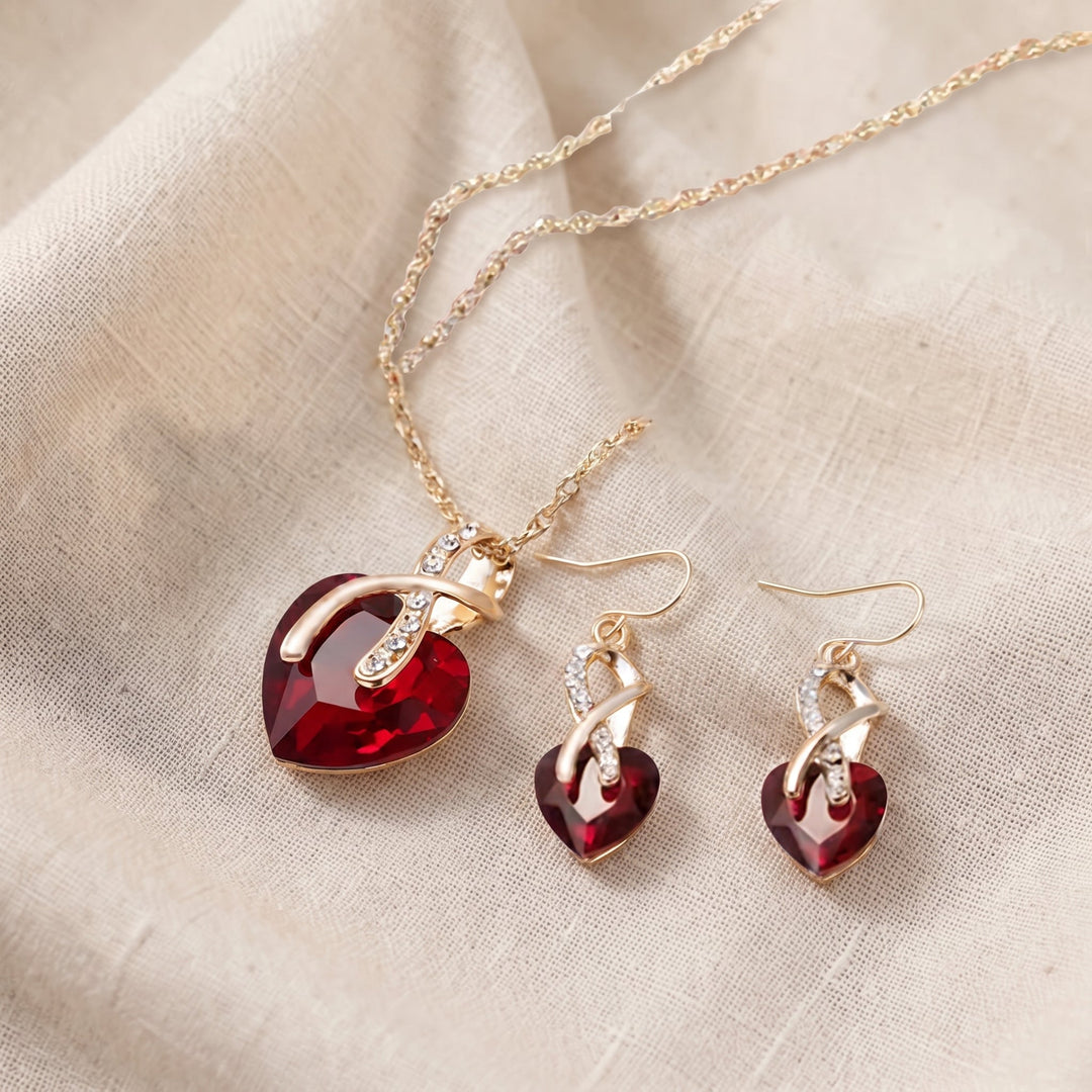 Set di Gioielli Tavira Ardelynne Ruby - Dorato