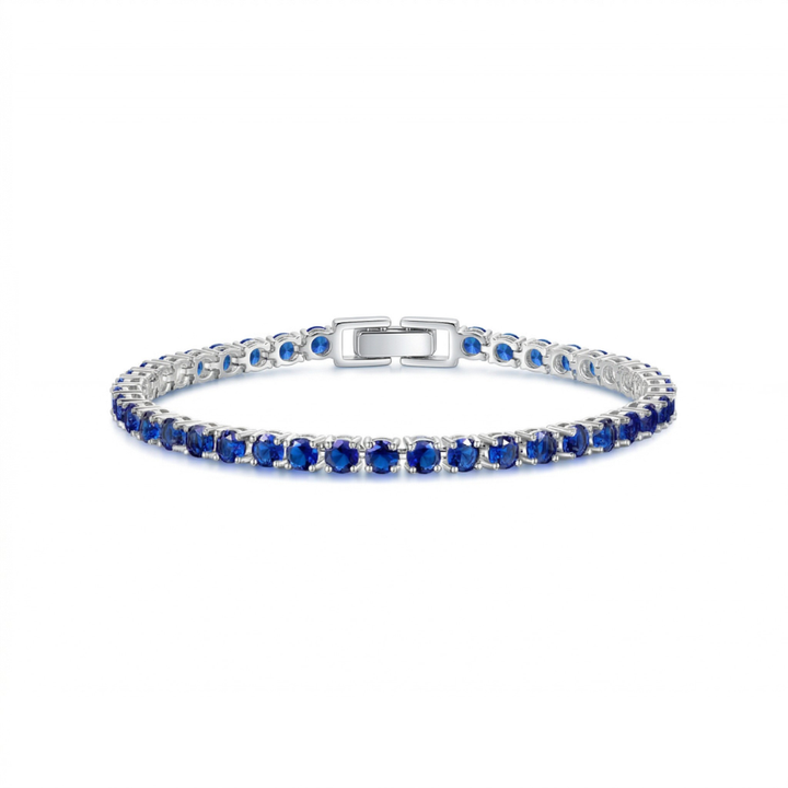 Bracciale Tennis in Zaffiro | Colore Argento