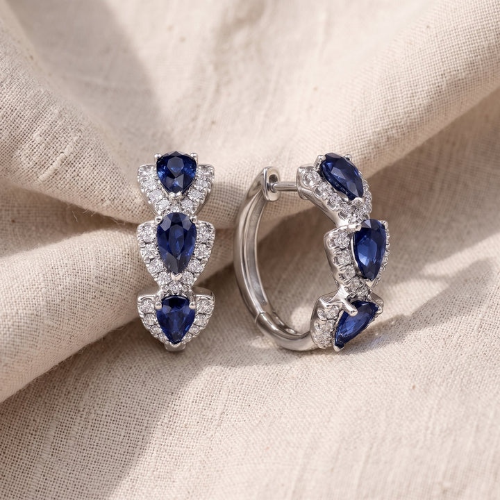 Orecchini Royal Sapphire Crest | Colore Argento