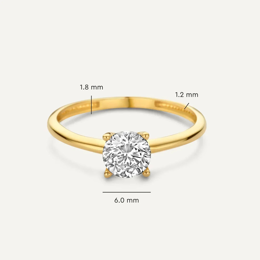 Anello di diamante dorato