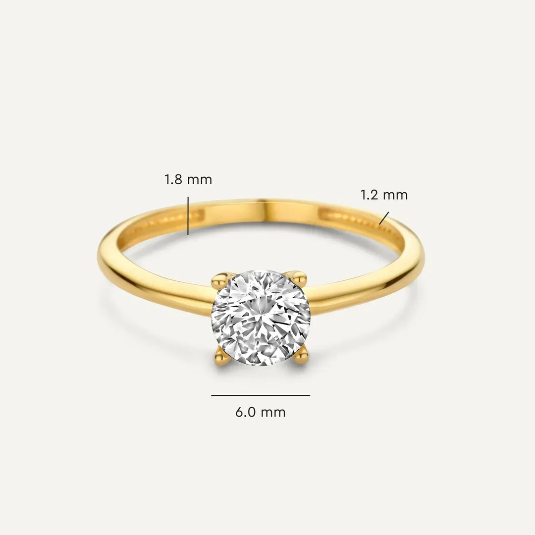 Anello in Oro con Stile Diamante