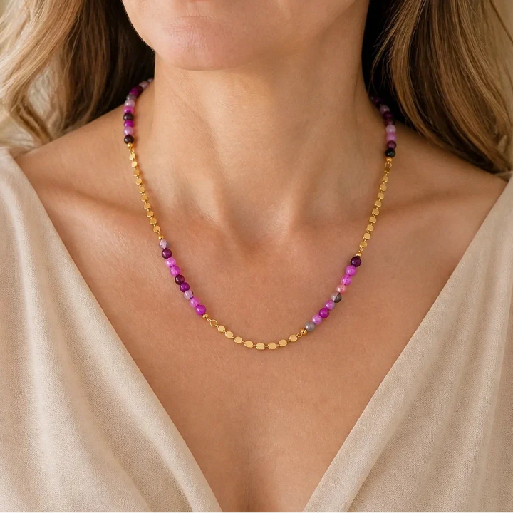 Collana senza tempo in perle di ametista