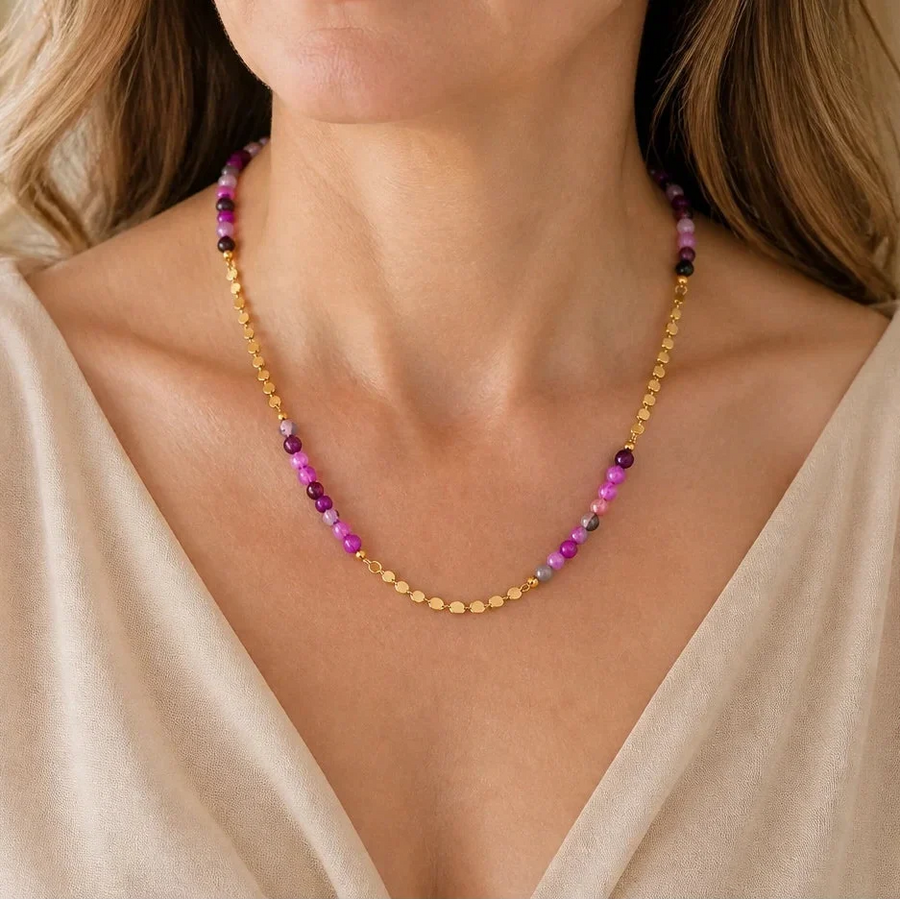 Collana in perle di ametista Classica