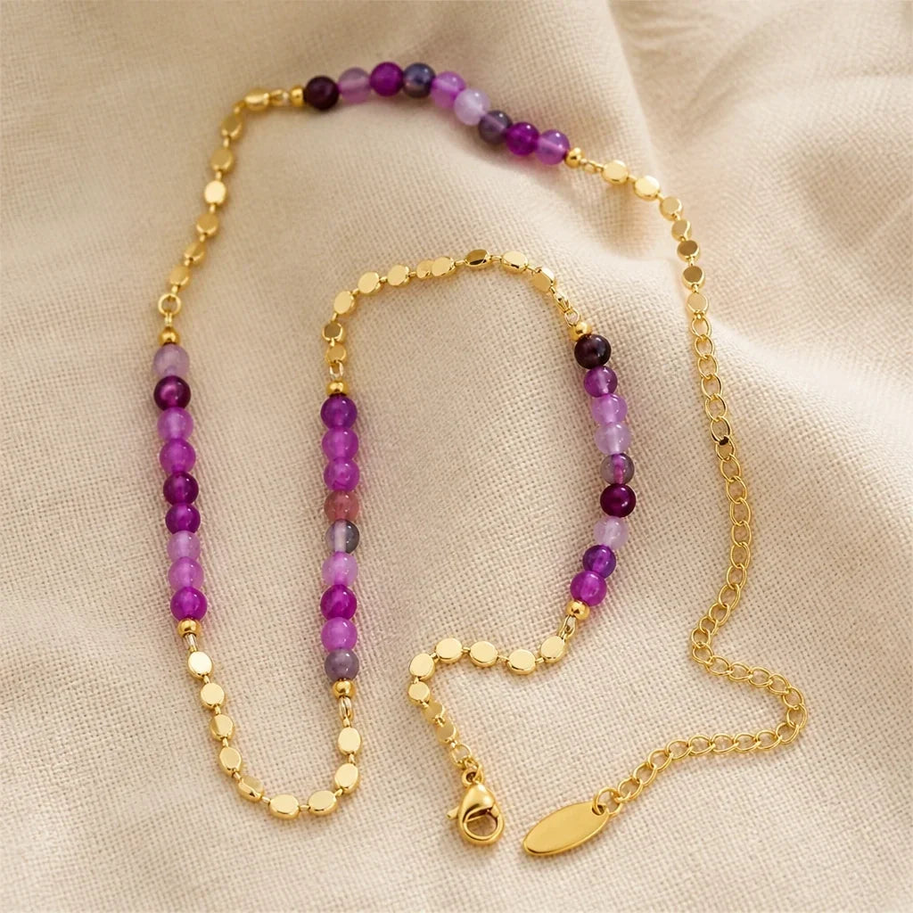 Collana senza tempo in perle di ametista