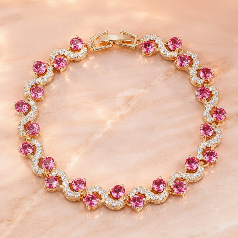 Bracciale Onde Rosa Elegante