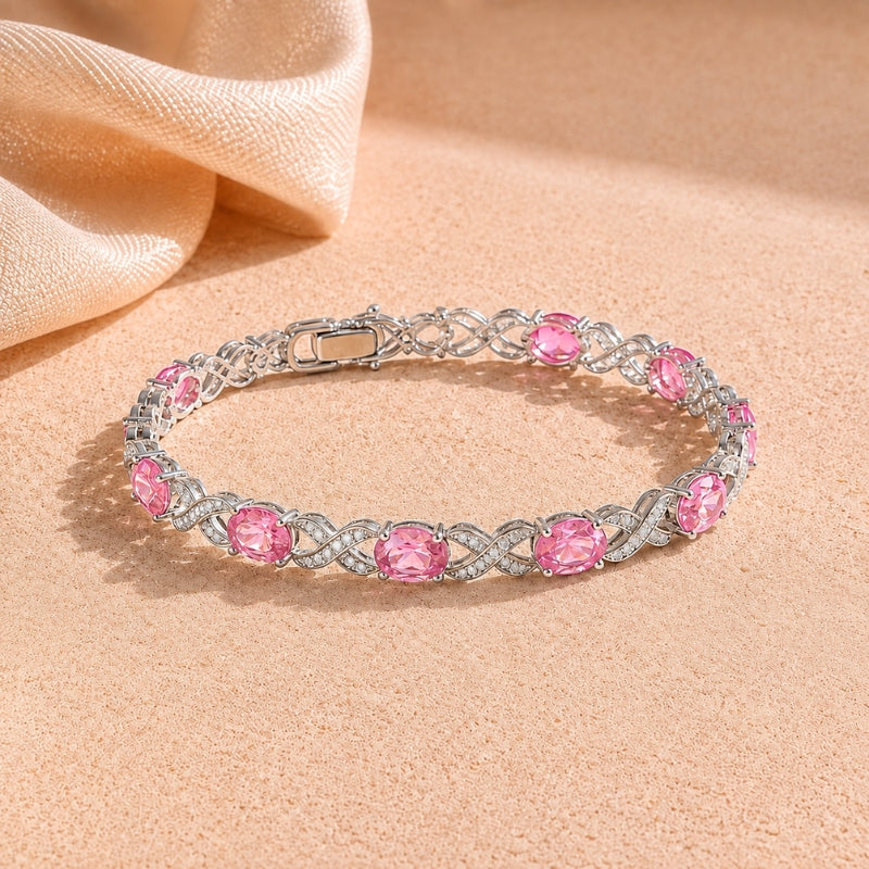 Bracciale Charm Infinito Rosa Senza Tempo