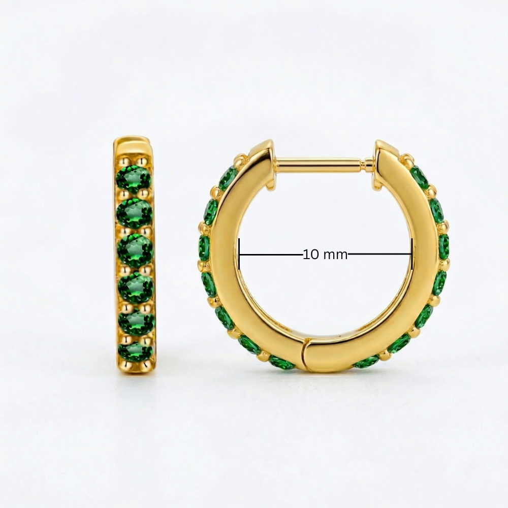 Orecchini Verina Costa in Emerald | Tonalità Oro