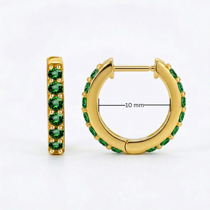 Orecchini Verina Costa in Emerald | Tonalità Oro