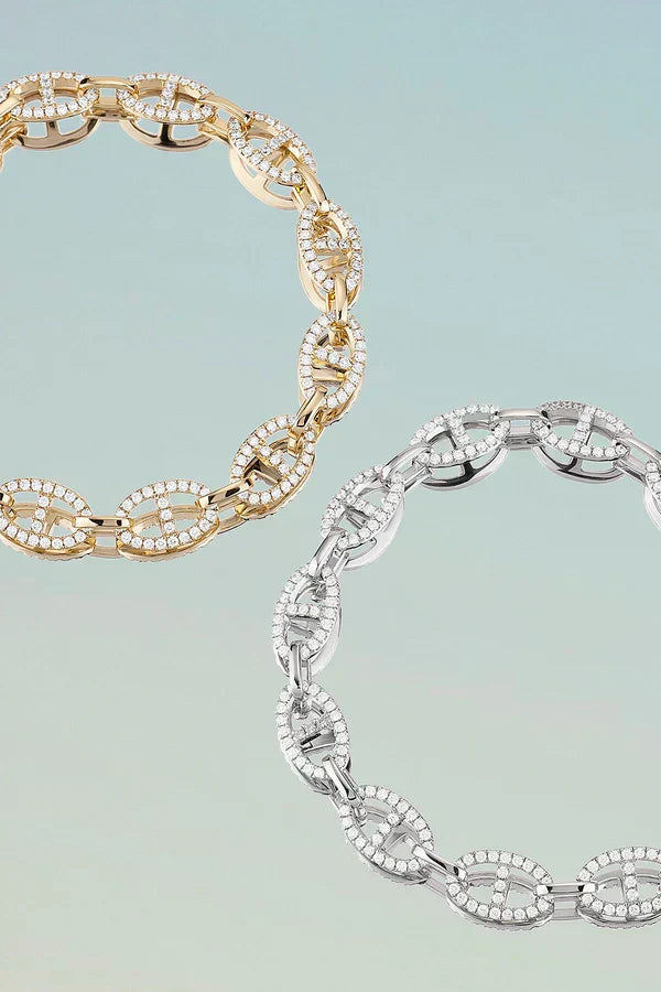 Bracciale a catena di lusso dorato