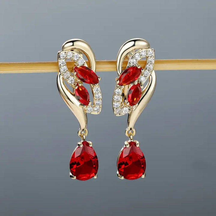 Orecchini Saphara Cindorelle Ruby - Dorati