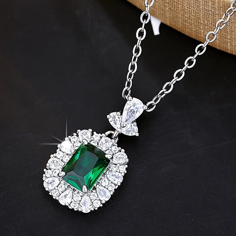 Collana Meliora Brenswyn in smeraldo | Colore argento