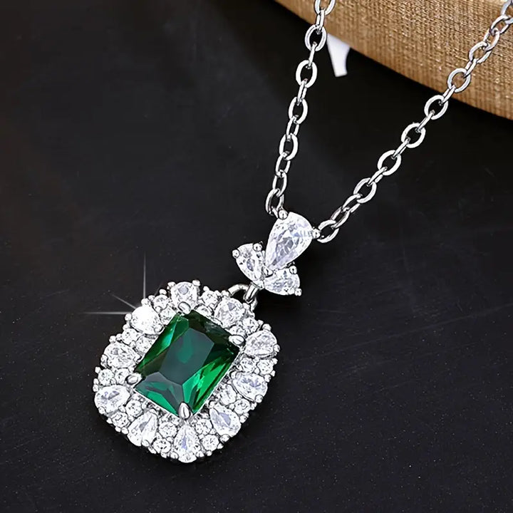 Collana Meliora Brenswyn in smeraldo | Colore argento
