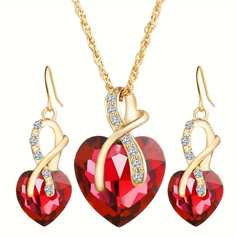 Set di Gioielli Tavira Ardelynne Ruby - Dorato