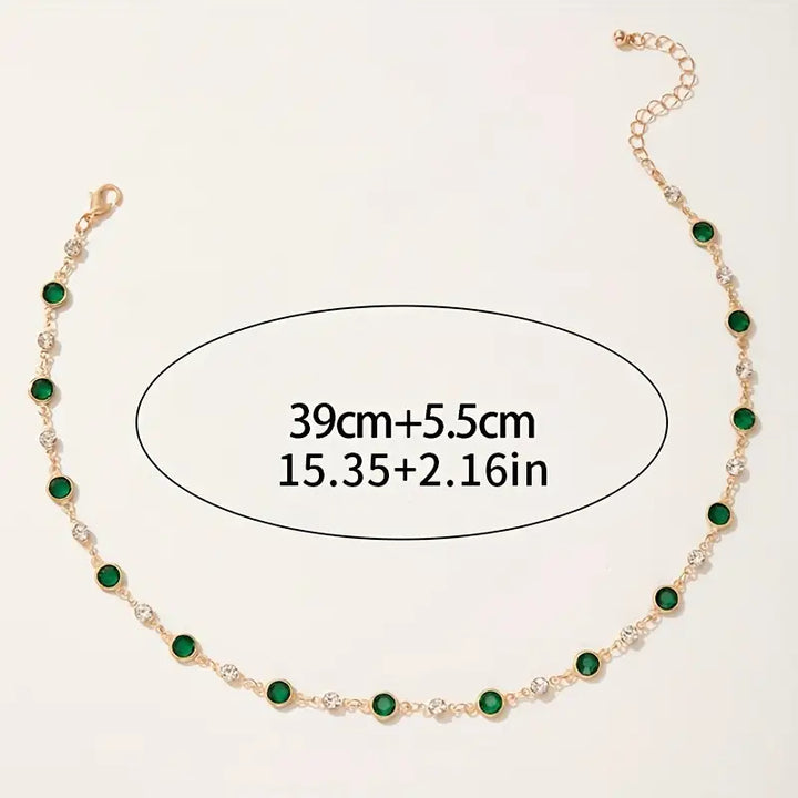 Collana Elira Vescari in smeraldo | Tonalità oro