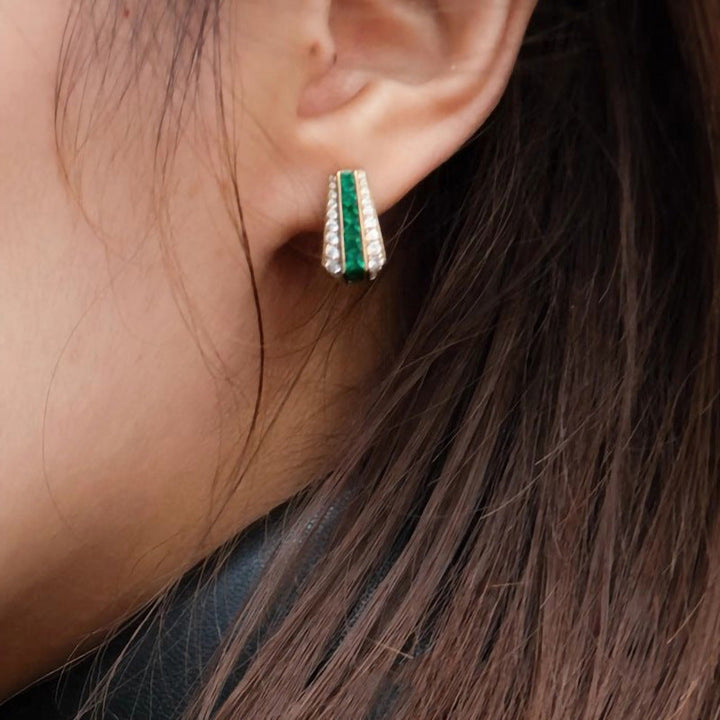Orecchini Sienna Emerald | Tonalità Oro