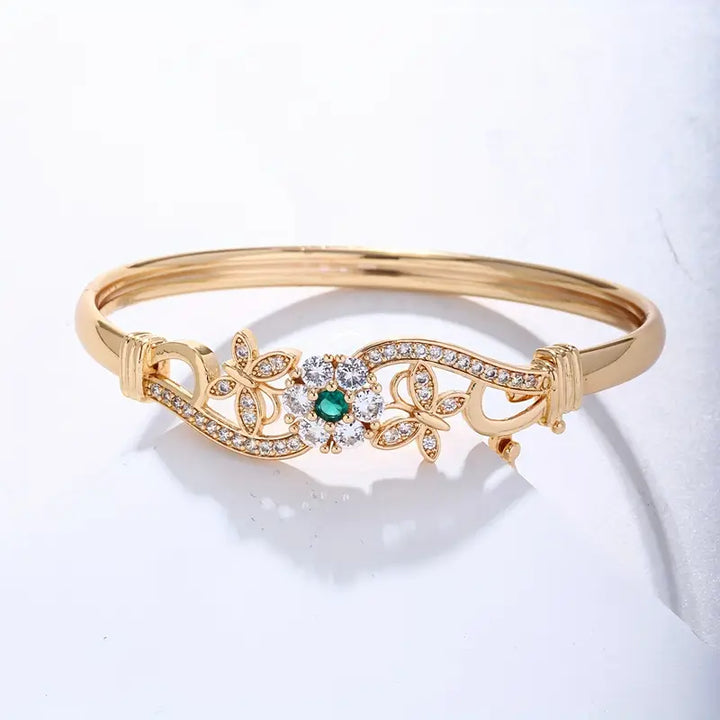 Bracciale Isla Beaumont in smeraldo | Tonalità oro