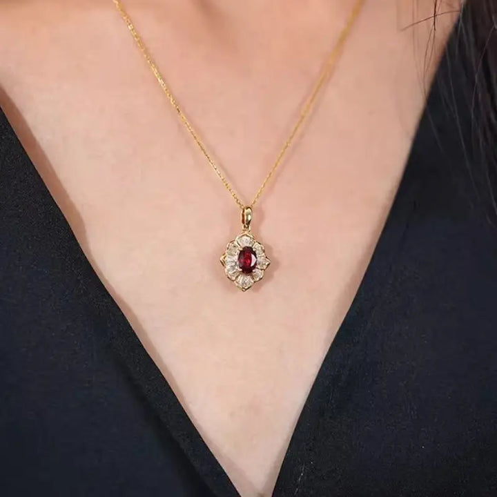Collana Kavella Solcrimson Ruby - Oro