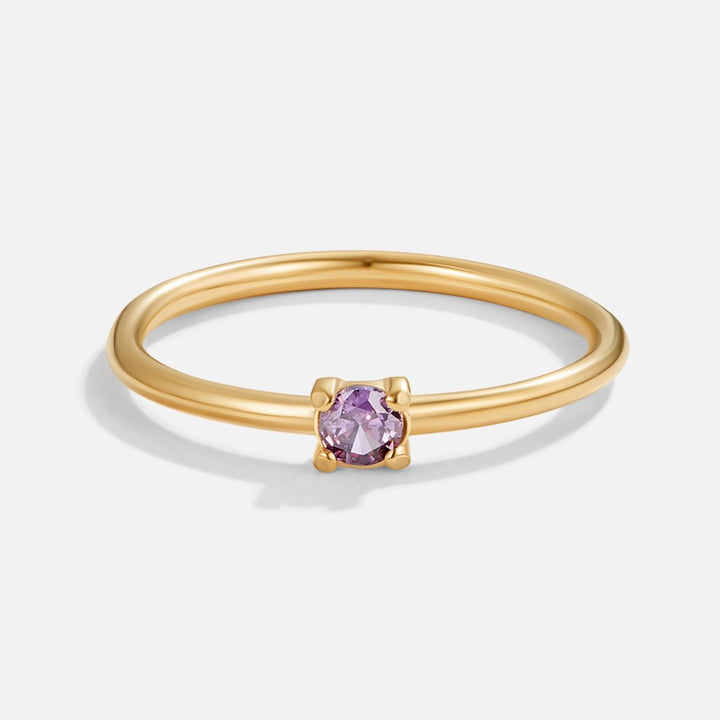 Anelli con Pietra Nascente in Oro Rosa con Rubino
