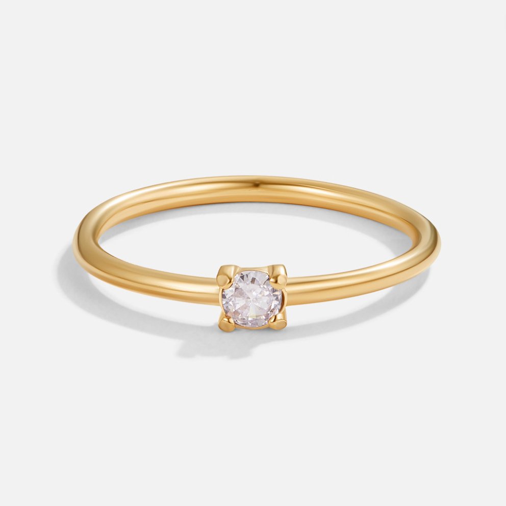 Anelli con Pietra Nascente in Oro Rosa con Rubino