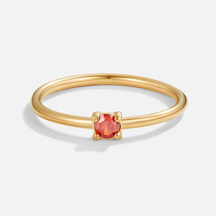 Anelli con Pietra Nascente in Oro Rosa con Rubino