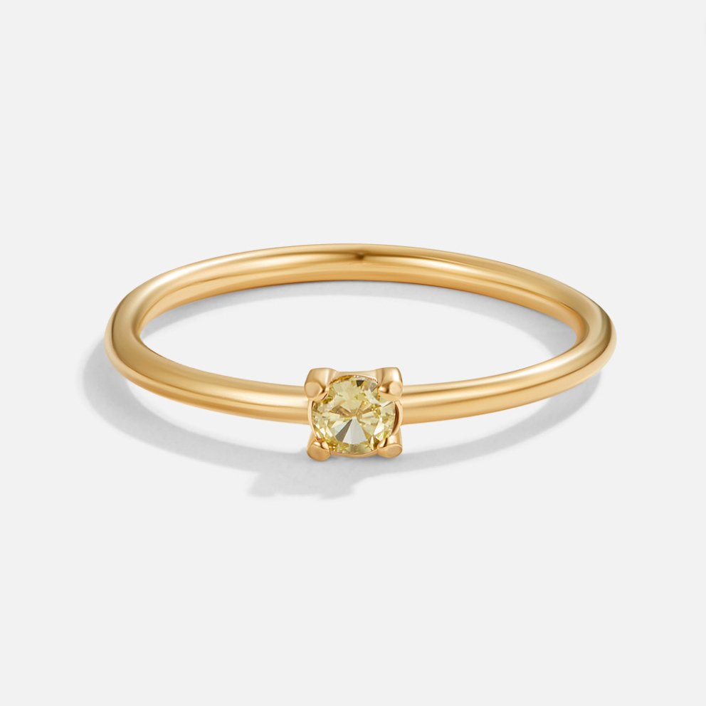Anelli con Pietra Nascente in Oro Rosa con Rubino