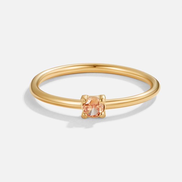 Anelli con Pietra Nascente in Oro Rosa con Rubino