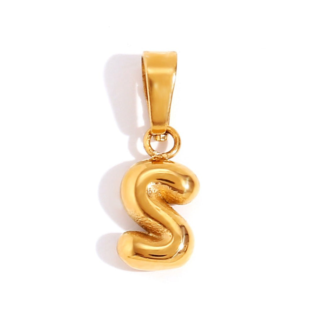 Collana sofisticata con lettera a bolle