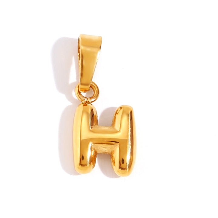 Collana sofisticata con lettera a bolle