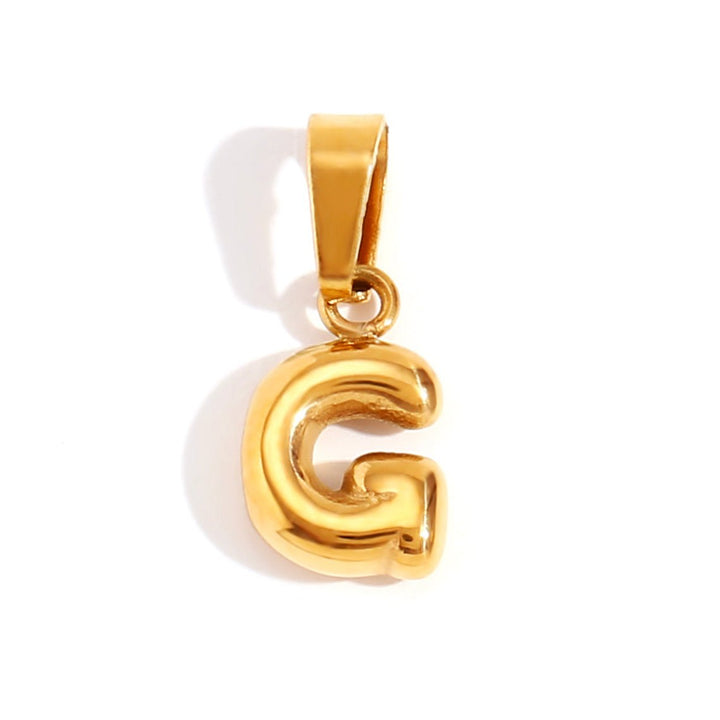 Collana sofisticata con lettera a bolle